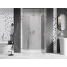 Mexen Lunar L drzwi prysznicowe uchylne prawe 125 cm, transparent, nikiel szczotkowany - 834SL-125-050-97-00-P