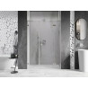 Mexen Lunar L drzwi prysznicowe uchylne prawe 125 cm, transparent, nikiel szczotkowany - 834SL-125-050-97-00-P