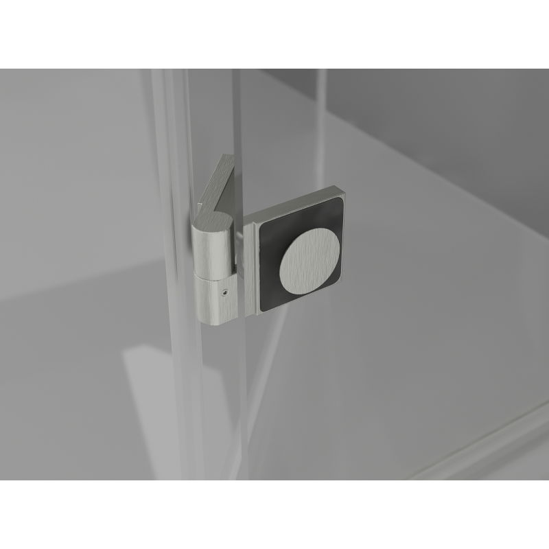 Mexen Lunar L drzwi prysznicowe uchylne prawe 135 cm, transparent, nikiel szczotkowany - 834SL-135-050-97-00-P