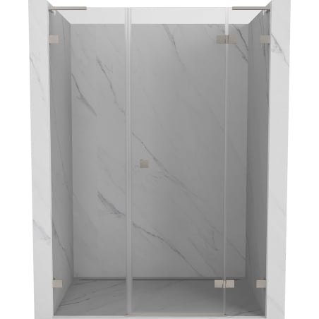 Mexen Lunar L drzwi prysznicowe uchylne prawe 140 cm, transparent, nikiel szczotkowany - 834SL-140-050-97-00-P