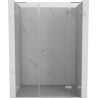 Mexen Lunar L drzwi prysznicowe uchylne prawe 140 cm, transparent, nikiel szczotkowany - 834SL-140-050-97-00-P