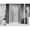 Mexen Lunar L drzwi prysznicowe uchylne prawe 140 cm, transparent, nikiel szczotkowany - 834SL-140-050-97-00-P