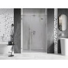 Mexen Lunar L drzwi prysznicowe uchylne prawe 145 cm, transparent, nikiel szczotkowany - 834SL-145-050-97-00-P