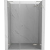 Mexen Lunar L drzwi prysznicowe uchylne prawe 145 cm, transparent, nikiel szczotkowany - 834SL-145-050-97-00-P