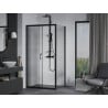 Mexen Apia kabina prysznicowa rozsuwana 135 x 70 cm, transparent, czarna - 840-135-070-70-00