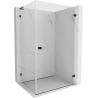 Mexen Lunar-B L kabina prysznicowa uchylna prawa 95 x 80 cm, transparent, czarna - 832L-095-080-70-00-P