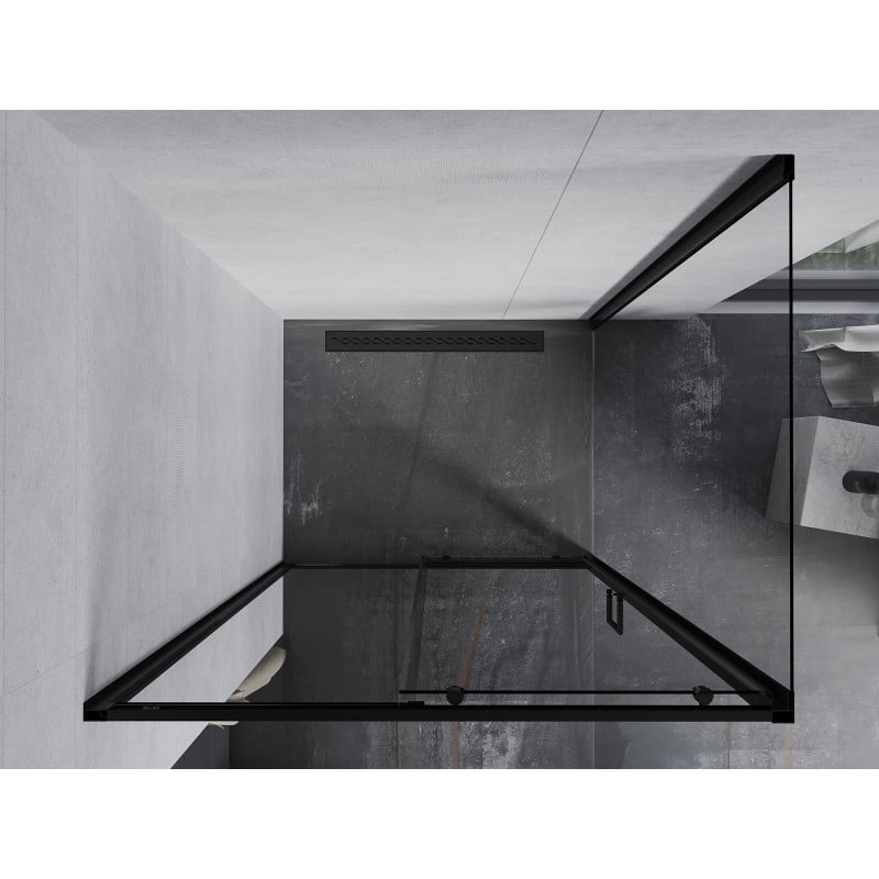 Mexen Apia kabina prysznicowa rozsuwana 135 x 90 cm, transparent, czarna - 840-135-090-70-00