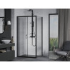 Mexen Apia kabina prysznicowa rozsuwana 135 x 90 cm, transparent, czarna - 840-135-090-70-00