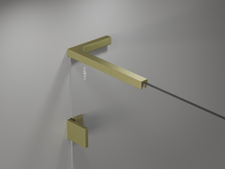 Mexen Lunar L parawan nawannowy 2-skrzydłowy prawy 90 x 150 cm, transparent, złoty szczotkowany - 897L-090-100-55-00-P