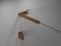 Mexen Lunar L parawan nawannowy 2-skrzydłowy prawy 90 x 150 cm, transparent, różowe złoto - 897L-090-100-60-00-P