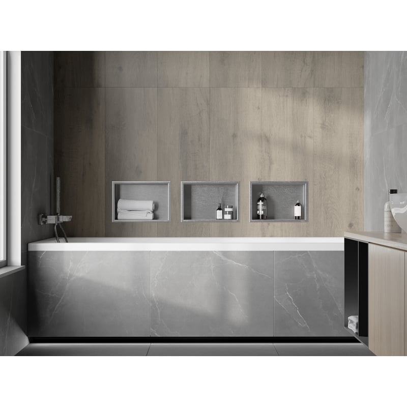 Mexen X-Wall-R półka wnękowa z kołnierzem 30 x 20 cm, inox - 1910302010
