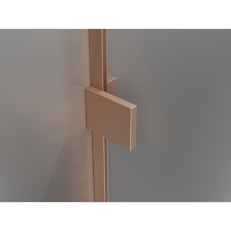 Mexen Lunar L parawan nawannowy 2-skrzydłowy lewy 120 x 150 cm, transparent, miedź szczotkowana - 897L-120-100-65-00-L