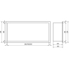 Mexen X-Wall-R półka wnękowa z kołnierzem 30 x 20 cm, inox - 1910302010