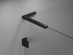 Mexen Lunar L parawan nawannowy 2-skrzydłowy lewy 90 x 150 cm, transparent, czarny - 897L-090-100-70-00-L