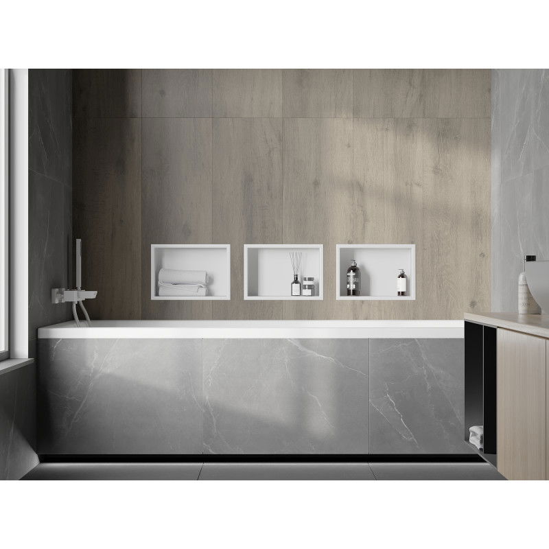 Mexen X-Wall-R półka wnękowa z kołnierzem 30 x 20 cm, biała - 1920302010