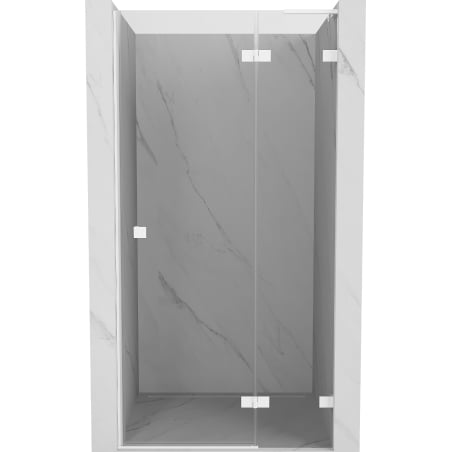 Mexen Lunar L drzwi prysznicowe uchylne prawe 70 cm, transparent, białe - 834L-070-000-20-00-P