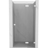 Mexen Lunar L drzwi prysznicowe uchylne prawe 90 cm, transparent, białe - 834L-090-000-20-00-P