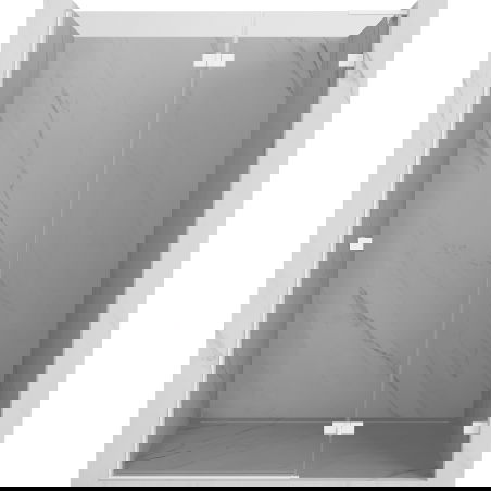 Mexen Lunar L drzwi prysznicowe uchylne prawe 130 cm, transparent, białe - 834L-130-000-20-00-P