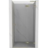 Mexen Lunar L drzwi prysznicowe uchylne prawe 85 cm, transparent, złote - 834L-085-000-50-00-P