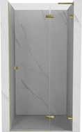Mexen Lunar L drzwi prysznicowe uchylne prawe 110 cm, transparent, złote - 834L-110-000-50-00-P
