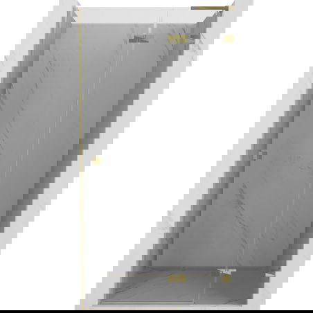 Mexen Lunar L drzwi prysznicowe uchylne prawe 125 cm, transparent, złote - 834L-125-000-50-00-P