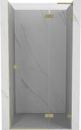 Mexen Lunar L drzwi prysznicowe uchylne prawe 110 cm, transparent, złote szczotkowane - 834L-110-000-55-00-P