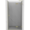 Mexen Lunar L drzwi prysznicowe uchylne prawe 125 cm, transparent, złote szczotkowane - 834L-125-000-55-00-P