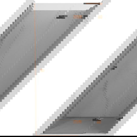 Mexen Lunar L drzwi prysznicowe uchylne prawe 125 cm, transparent, różowe złoto - 834L-125-000-60-00-P