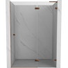 Mexen Lunar L drzwi prysznicowe uchylne prawe 140 cm, transparent, różowe złoto - 834L-140-000-60-00-P
