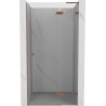 Mexen Lunar L drzwi prysznicowe uchylne prawe 80 cm, transparent, miedź szczotkowana - 834L-080-000-65-00-P