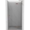 Mexen Lunar L drzwi prysznicowe uchylne prawe 95 cm, transparent, miedź szczotkowana - 834L-095-000-65-00-P