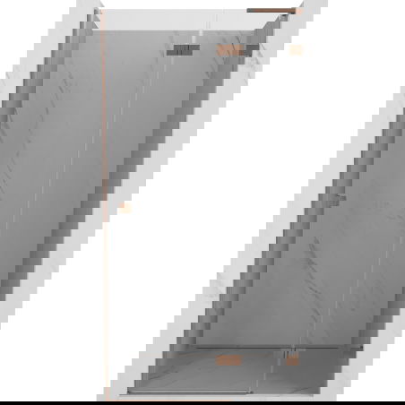 Mexen Lunar L drzwi prysznicowe uchylne prawe 125 cm, transparent, miedź szczotkowana - 834L-125-000-65-00-P