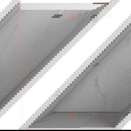 Mexen Lunar L drzwi prysznicowe uchylne prawe 135 cm, transparent, miedź szczotkowana - 834L-135-000-65-00-P