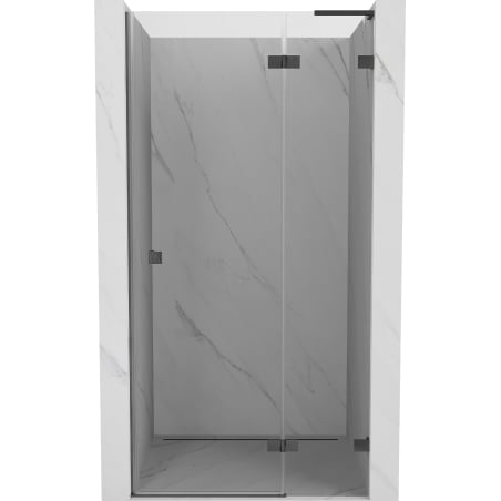 Mexen Lunar L drzwi prysznicowe uchylne prawe 100 cm, transparent, gun gray szczotkowany - 834L-100-000-66-00-P