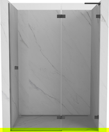 Mexen Lunar L drzwi prysznicowe uchylne prawe 130 cm, transparent, gun gray szczotkowany - 834L-130-000-66-00-P