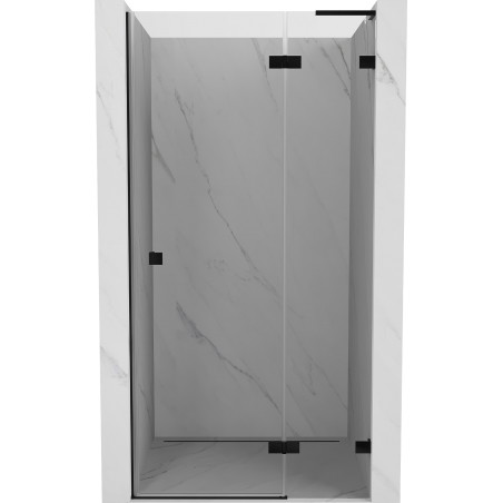 Mexen Lunar L drzwi prysznicowe uchylne prawe 95 cm, transparent, czarne - 834L-095-000-70-00-P