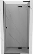 Mexen Lunar L drzwi prysznicowe uchylne prawe 110 cm, transparent, czarne - 834L-110-000-70-00-P