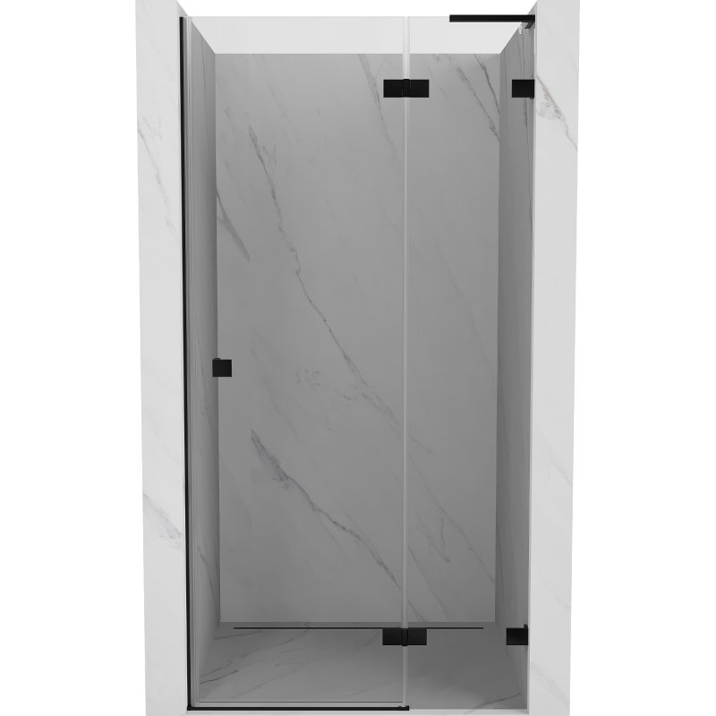 Mexen Lunar L drzwi prysznicowe uchylne prawe 120 cm, transparent, czarne - 834L-120-000-70-00-P