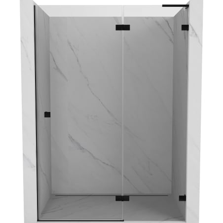 Mexen Lunar L drzwi prysznicowe uchylne prawe 135 cm, transparent, czarne - 834L-135-000-70-00-P