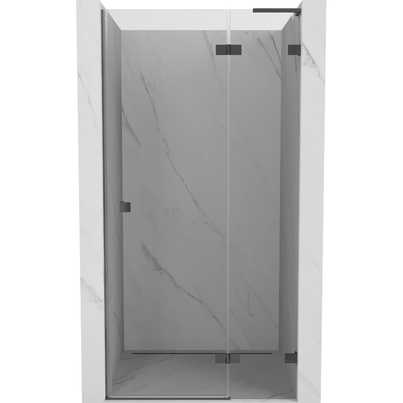 Mexen Lunar L drzwi prysznicowe uchylne prawe 80 cm, transparent, gun metal - 834L-080-000-95-00-P