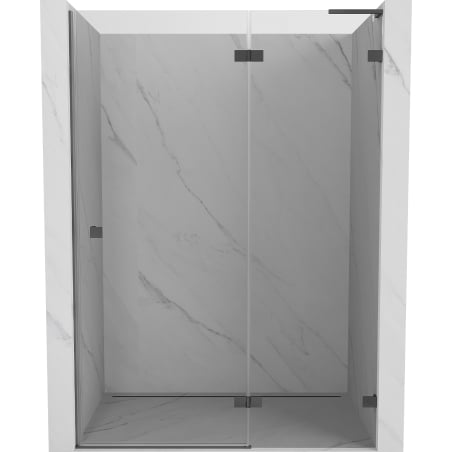 Mexen Lunar L drzwi prysznicowe uchylne prawe 130 cm, transparent, gun metal - 834L-130-000-95-00-P
