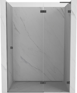 Mexen Lunar L drzwi prysznicowe uchylne prawe 140 cm, transparent, gun metal - 834L-140-000-95-00-P
