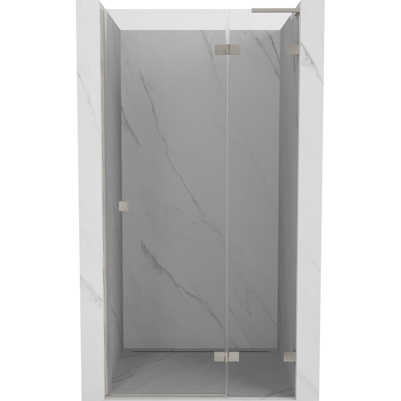 Mexen Lunar L drzwi prysznicowe uchylne prawe 70 cm, transparent, nikiel szczotkowany - 834L-070-000-97-00-P