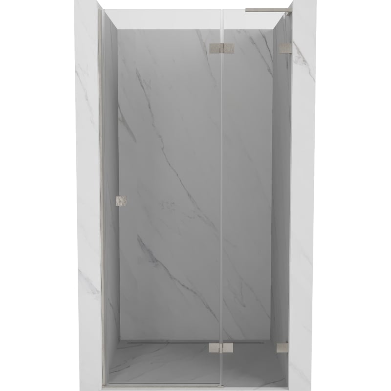 Mexen Lunar L drzwi prysznicowe uchylne prawe 90 cm, transparent, nikiel szczotkowany - 834L-090-000-97-00-P