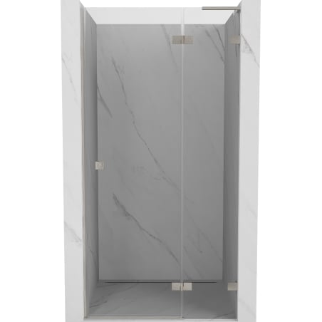 Mexen Lunar L drzwi prysznicowe uchylne prawe 100 cm, transparent, nikiel szczotkowany - 834L-100-000-97-00-P