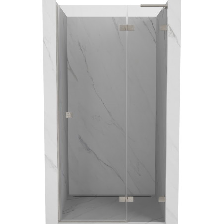 Mexen Lunar L drzwi prysznicowe uchylne prawe 110 cm, transparent, nikiel szczotkowany - 834L-110-000-97-00-P