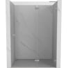 Mexen Lunar L drzwi prysznicowe uchylne prawe 130 cm, transparent, nikiel szczotkowany - 834L-130-000-97-00-P