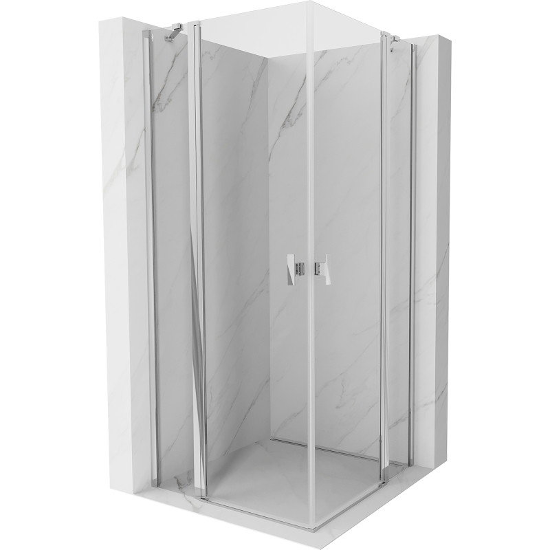 Mexen Mist Duo kabina prysznicowa uchylna 75 x 75 cm, transparent, chrom - 8A4-075-075-01-00