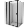 Mexen Mist T kabina prysznicowa uchylna lewa 110 x 70 cm, czarna ramka, czarna - 8A4T-110-070-70-70-L