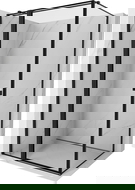 Mexen Mist T kabina prysznicowa uchylna lewa 70 x 100 cm, czarna ramka, czarna - 8A4T-070-100-70-70-L